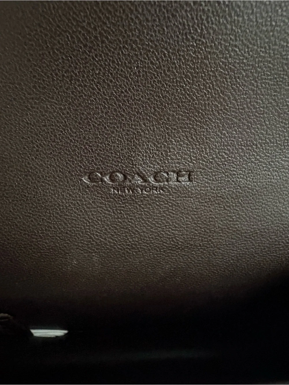 Coach Half Flap card Case Crossbody Bag Pewter Metallic Bronze Chain Strap NWOT
